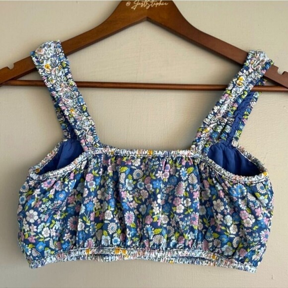 American Eagle Micro Floral Mixed Media Cropped Bralett Cami Tube Top Womens XL - Picture 5 of 10